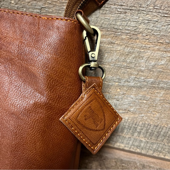 BERLINER BAGS Vintage Leather Shoulder Bag Marbella Crossbody Never Used - Picture 3 of 12